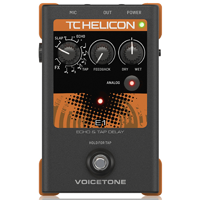 TC Helicon VOICETONE E1 Tek Butonlu Stompbox Vokal Echo Efektleri Pedalı